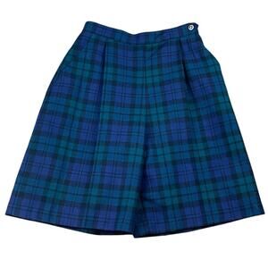 Vintage Plaid Tartan Wool Blend High Rise Shorts Sz 10 School Girl Preppy 80’s